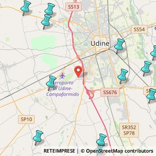 Mappa Vicolo della Fornace, 33030 Campoformido UD (7.30462)