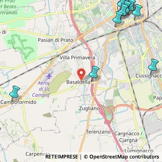 Mappa Vicolo della Fornace, 33030 Campoformido UD (3.9405)