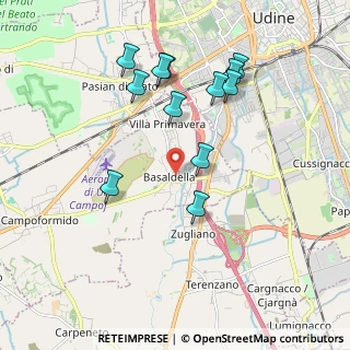 Mappa Vicolo della Fornace, 33030 Campoformido UD (1.88333)