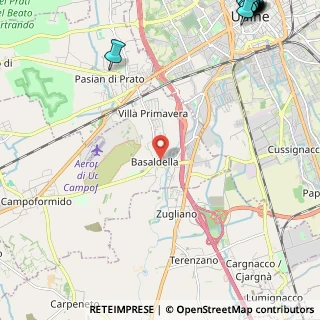 Mappa Vicolo della Fornace, 33030 Campoformido UD (4.34895)