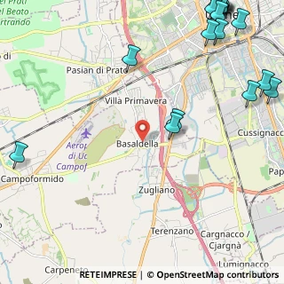 Mappa Vicolo della Fornace, 33030 Campoformido UD (3.6275)