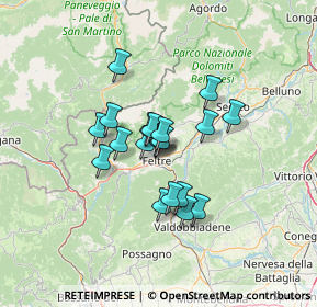 Mappa Via Monsignor Giosuè Cattarossi, 32032 Feltre BL, Italia (8.9215)