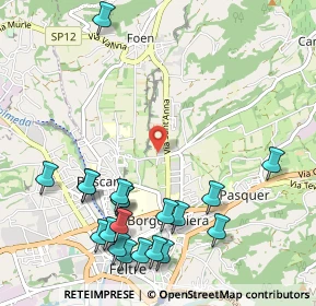 Mappa Via Monsignor Giosuè Cattarossi, 32032 Feltre BL, Italia (1.2545)