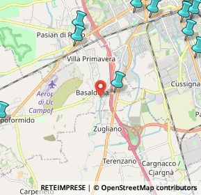 Mappa Via Zugliano, 33030 Campoformido UD, Italia (3.46667)