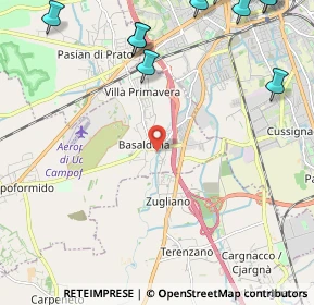 Mappa Via Zugliano, 33030 Campoformido UD, Italia (3.36545)