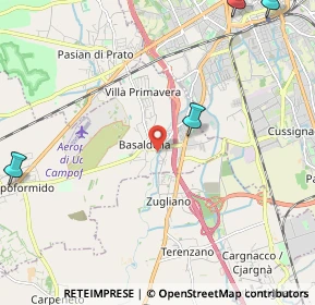 Mappa Via Zugliano, 33030 Campoformido UD, Italia (4.2735)