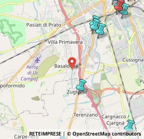 Mappa Via Zugliano, 33030 Campoformido UD, Italia (3.8765)