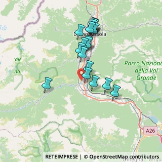 Mappa Via Cascina Manini, 28885 Piedimulera VB, Italia (6.9765)