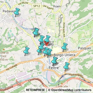 Mappa Via Boscariz, 32032 Feltre BL, Italia (0.77714)