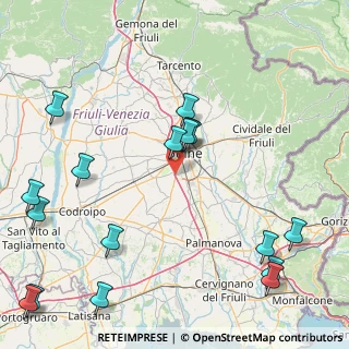 Mappa A23 Palmanova - Udine - Tarvisio, 33030 Campoformido UD, Italia (22.01706)