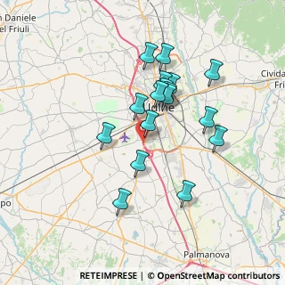 Mappa A23 Palmanova - Udine - Tarvisio, 33030 Campoformido UD, Italia (6.09353)