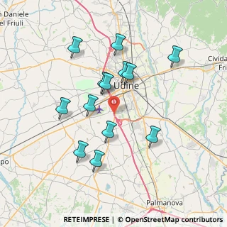 Mappa A23 Palmanova - Udine - Tarvisio, 33030 Campoformido UD, Italia (6.80769)