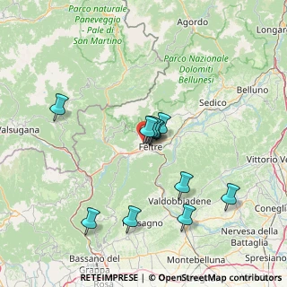 Mappa Via Valentine, 32032 Feltre BL, Italia (12.85909)