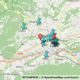 Mappa Via Valentine, 32032 Feltre BL, Italia (1.32722)
