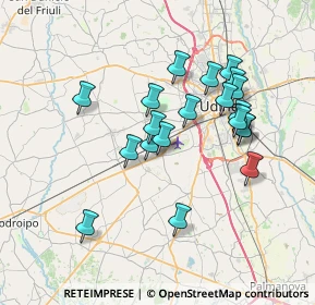 Mappa Via Soreville, 33030 Campoformido UD, Italia (6.4415)