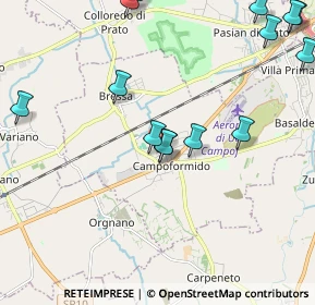 Mappa Via Soreville, 33030 Campoformido UD, Italia (2.54071)
