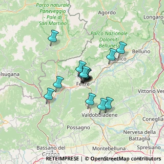 Mappa Via Sanguinazzi, 32032 Feltre BL, Italia (8.61467)