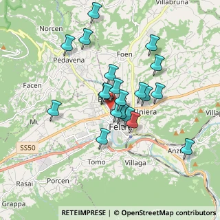 Mappa Via Sanguinazzi, 32032 Feltre BL, Italia (1.514)