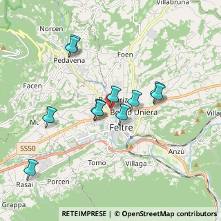 Mappa Via Sanguinazzi, 32032 Feltre BL, Italia (1.66364)