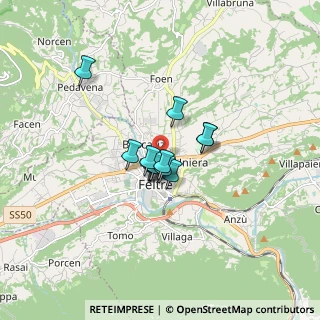 Mappa Feltre-Ospedale, 32032 Feltre BL, Italia (0.94077)