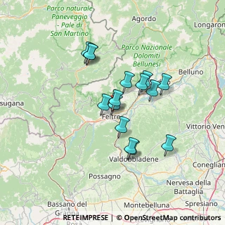 Mappa Via Traversere, 32032 Feltre BL, Italia (11.088)