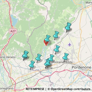 Mappa Località Livenza, 33070 Polcenigo PN, Italia (7.42077)