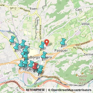 Mappa Via Gaspara Stampa, 32032 Feltre BL, Italia (1.21235)