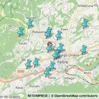 Mappa Via V. Bonsembiante, 32032 Feltre BL, Italia (1.77933)