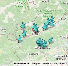 Mappa Via Fosse, 32032 Feltre BL, Italia (11.22368)