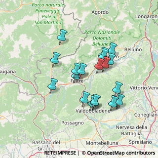 Mappa Via Adda, 32032 Feltre BL, Italia (12.6305)