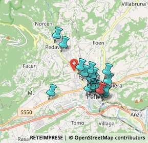 Mappa Via Maris Stella, 32032 Feltre BL, Italia (1.45053)