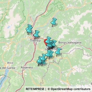 Mappa 38057 Calceranica al Lago TN, Italia (9.76056)
