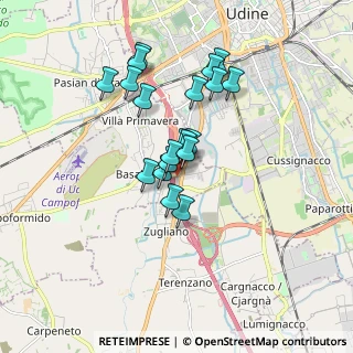 Mappa Via Giuseppe Verdi, 33030 Campoformido UD, Italia (1.3725)