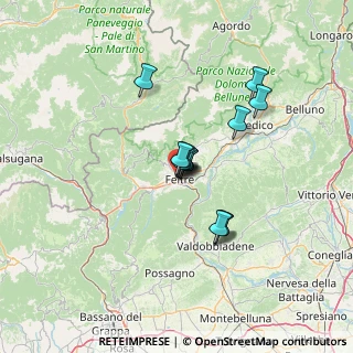Mappa Via 19 Giugno, 32032 Feltre BL, Italia (9.07692)