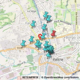 Mappa Via 19 Giugno, 32032 Feltre BL, Italia (0.381)