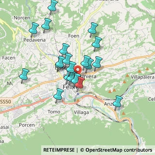 Mappa Piazza Tancredi Parmeggiani, 32032 Feltre BL, Italia (1.5725)