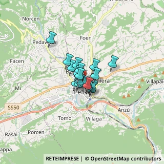 Mappa Via Giovanni Gaggia, 32032 Feltre BL, Italia (0.76111)