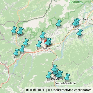 Mappa Via Giovanni Gaggia, 32032 Feltre BL, Italia (9.5705)