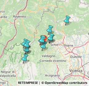 Mappa Contrada Pianura, 36036 Torrebelvicino VI, Italia (10.41667)