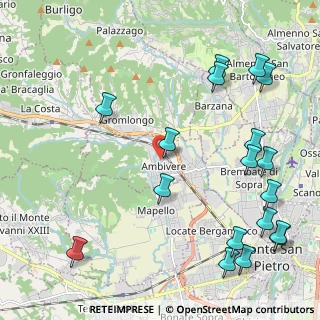 Mappa Via Giuseppe Garibaldi, 24030 Ambivere BG, Italia (2.80444)