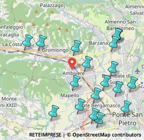 Mappa Via Giuseppe Garibaldi, 24030 Ambivere BG, Italia (2.37778)