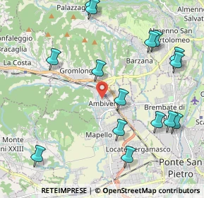 Mappa Via Giuseppe Garibaldi, 24030 Ambivere BG, Italia (2.45733)