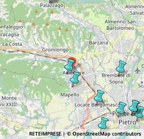 Mappa Via Giuseppe Garibaldi, 24030 Ambivere BG, Italia (3.35786)