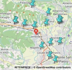 Mappa Via Giuseppe Garibaldi, 24030 Ambivere BG, Italia (2.322)