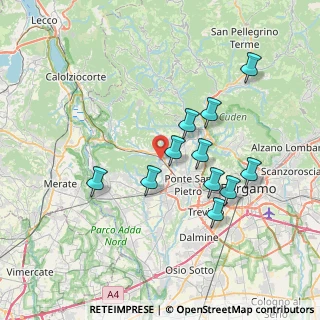 Mappa Via Giuseppe Garibaldi, 24030 Ambivere BG, Italia (6.67455)