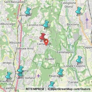 Mappa Via Paolo VI, 21040 Carnago VA, Italia (3.34545)