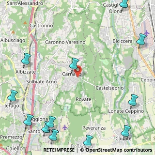 Mappa Via Paolo VI, 21040 Carnago VA, Italia (3.52917)