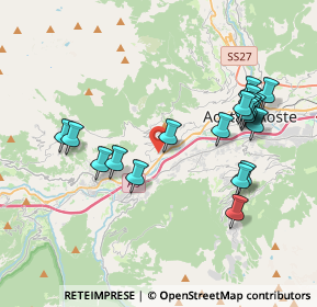 Mappa Via del Piccolo S. Bernardo, 11100 Aosta AO, Italia (3.9605)