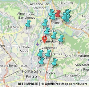 Mappa Via Vincenzo Bellini, 24030 Valbrembo BG, Italia (1.83625)