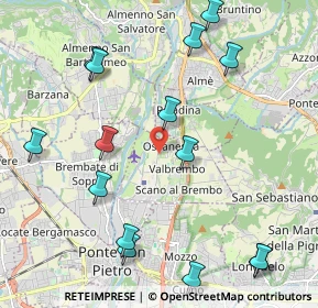 Mappa Via Vincenzo Bellini, 24030 Valbrembo BG, Italia (2.494)